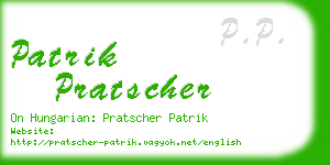 patrik pratscher business card